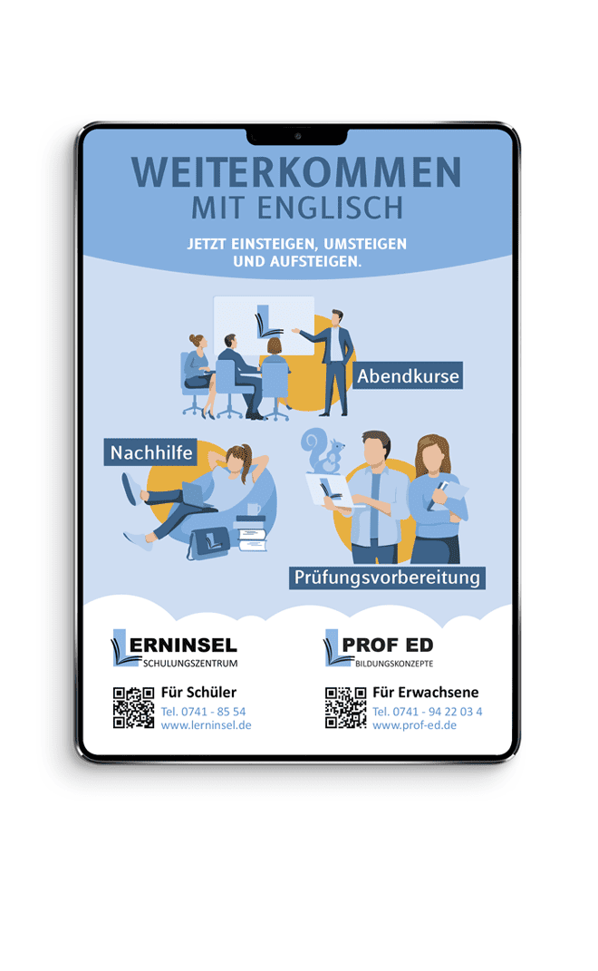 ipad_lerninsel Digitales Poster, Design für Englischkurse