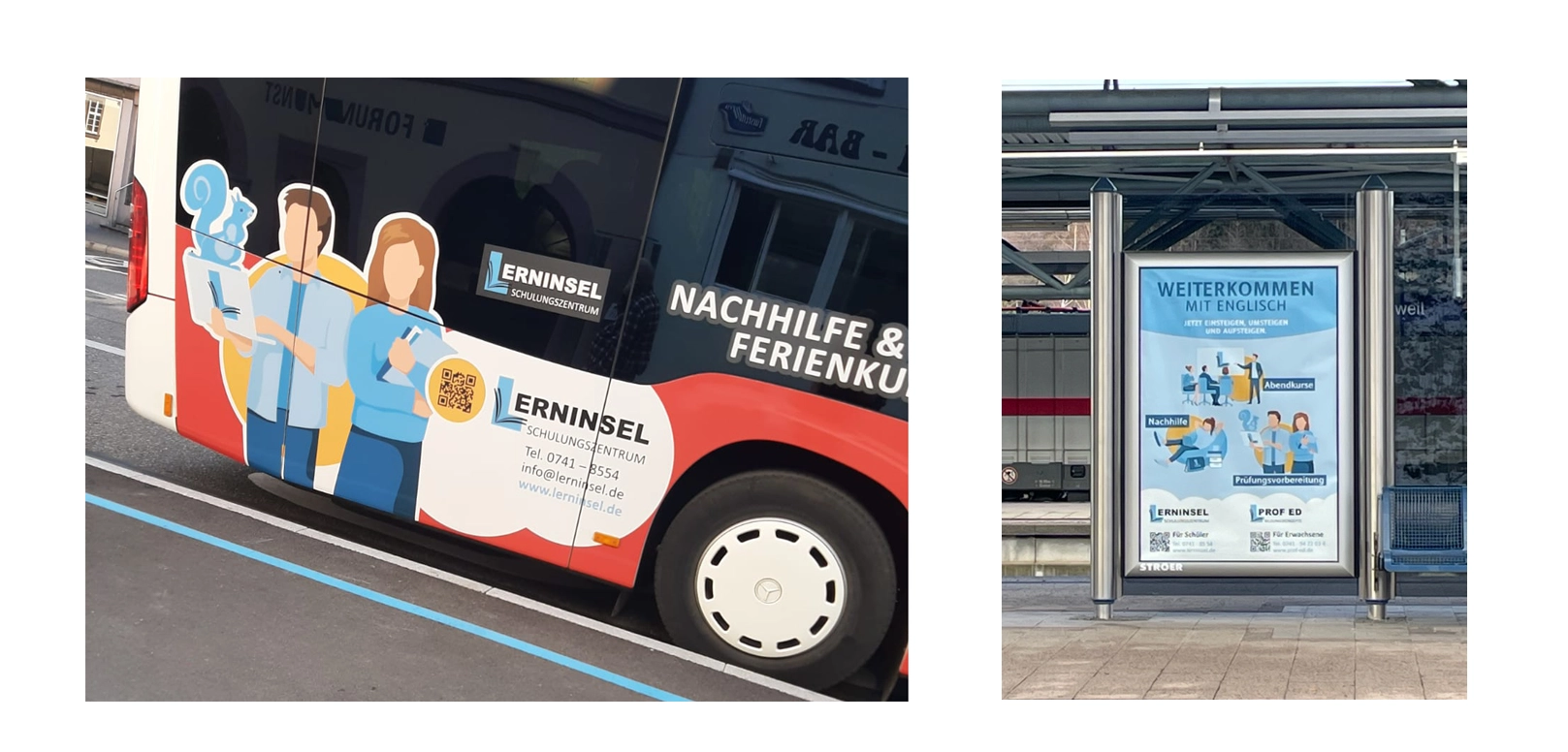 Busbeschriftung für Lerninsel